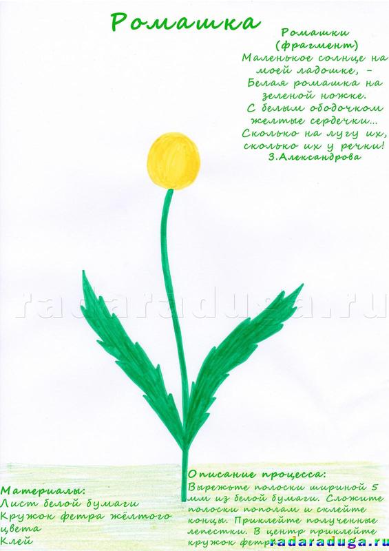 поделка ромашка